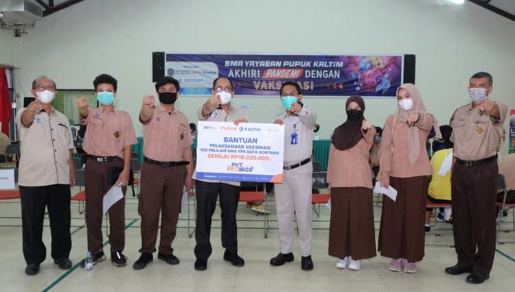 Menuju PTM 100 Persen, Pupuk Kaltim Gelar Vaksinasi Booster Bagi Siswa SMA YPK